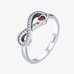 Infinity Red Heart Ring