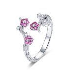Dazzling Pink Flowers Adjustable