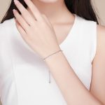 Geometric Crystal Zirconia Adjustable Chain Bracelet - Image 4