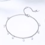 Geometric Crystal Zirconia Adjustable Chain Bracelet - Image 2