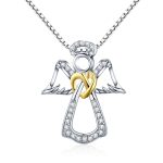 Guardian Angel Gold Heart Pendant & Necklace