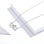 Infinity Love Rose Gold Flower Necklace - Image 2