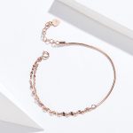 Rose Gold Plated Adjustable Chain Bracelet - Image 2
