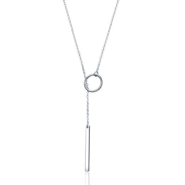 Round Circle Line Geometric Necklace