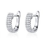 Shining Time Zirconia Hoop Earrings