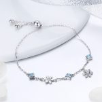 Snowflake Chain Slider Adjustable Bracelet - Image 2
