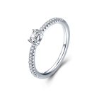 Square Sparkle Engagement Halo Ring