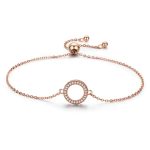 Round Circle Zirconia Chain Slider Adjustable Bracelets 2