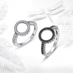 Circle Round Halo Rings - Image 5