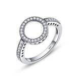 Circle Round Halo Rings