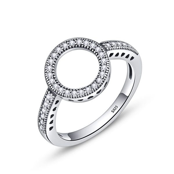 Circle Round Halo Rings