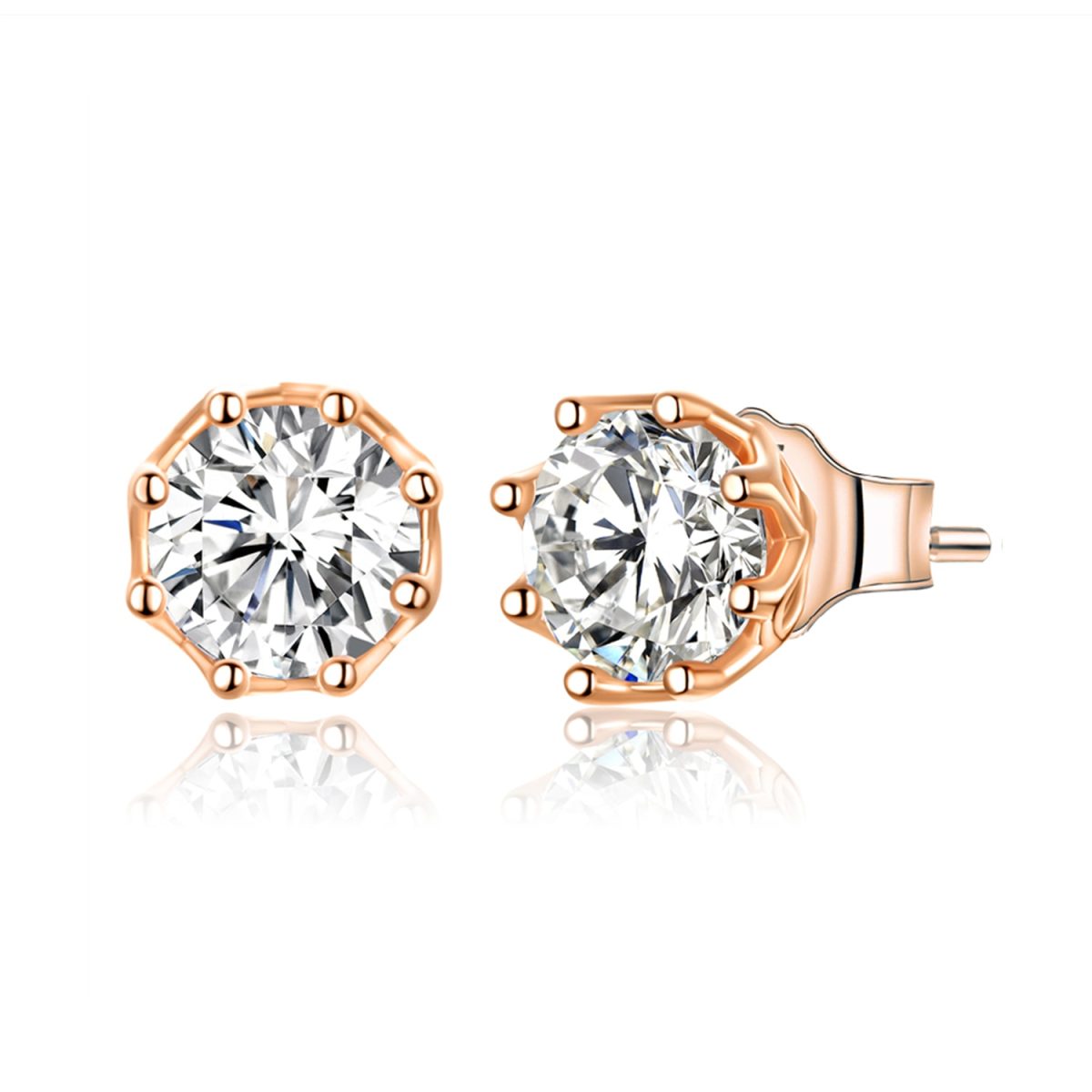 Classic Clear Stud Earrings 2