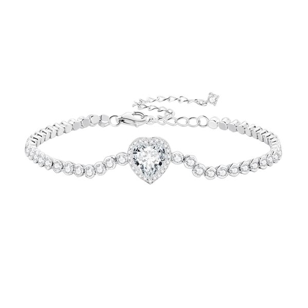 Dazzling Heart Tennis Bracelet