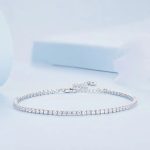 Gold Plated & Silver Tennis Adjustable Bracelet - Image 5