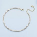 Gold Plated & Silver Tennis Adjustable Bracelet - Image 2