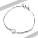 Moonstone Heart Adjustable Tennis Bracelet - Image 2