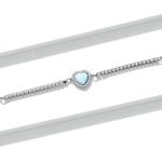 Moonstone Heart Adjustable Tennis Bracelet - Image 3