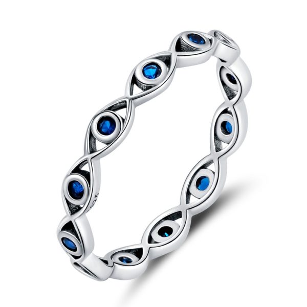 Lucky Blue Eyes Band Ring 1