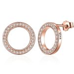 Dazzling Circle Stud Earrings 1