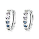 'ELLIE' Rainbow Hearts Hoop Earrings