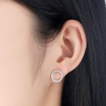 'MAYA' Dazzling Circle Stud Earrings - Image 7