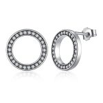 'MAYA' Dazzling Circle Stud Earrings