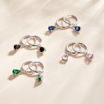 'AURORA' Water Drop Hoop Earrings - Image 4