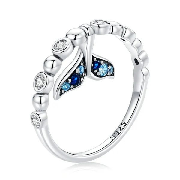 Shining Fishtail Dangle Ring