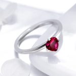 Red Heart Band Ring - Image 4