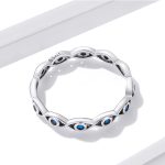 Lucky Blue Eyes Band Ring - Image 4