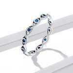 Lucky Blue Eyes Band Ring - Image 2