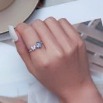 Blue & Pink Butterflies Band Ring - Image 5