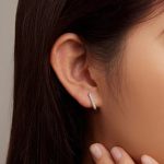 Pavé Rectangle Hoop Earrings - Image 6