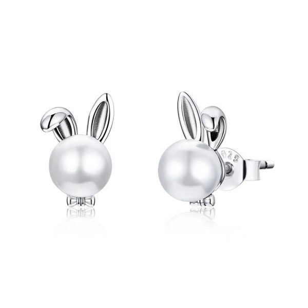 Bunny Pearl Stud Earrings