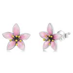 Pink Flowers Stud Earrings