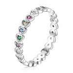 Rainbow Hearts Band Ring - Image 2