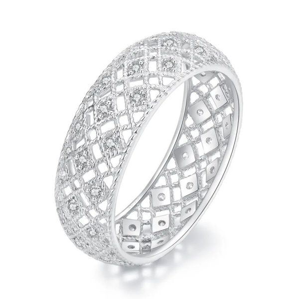 Dazzling Hollow Band Ring