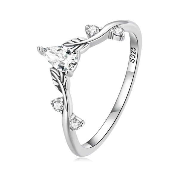 Rattan Water-Drop Wishbone Ring