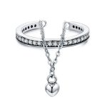 Heart Chain Dangle Ring