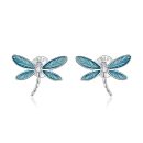Blue Dragonfly Stud Earrings