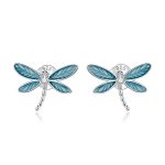 Blue Dragonfly Stud Earrings