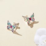 Colorful Butterfly Stud Earrings - Image 4