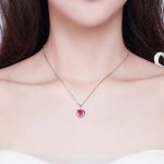 Red Heart Guardian Wings Pendant Necklace