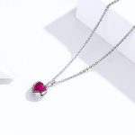 Red Heart Guardian Wings Pendant Necklace