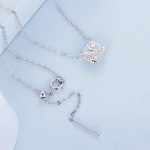 Vintage Square CZ Pendant Necklace