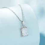 Dazzling Square Gem Pendant Necklace - Image 2