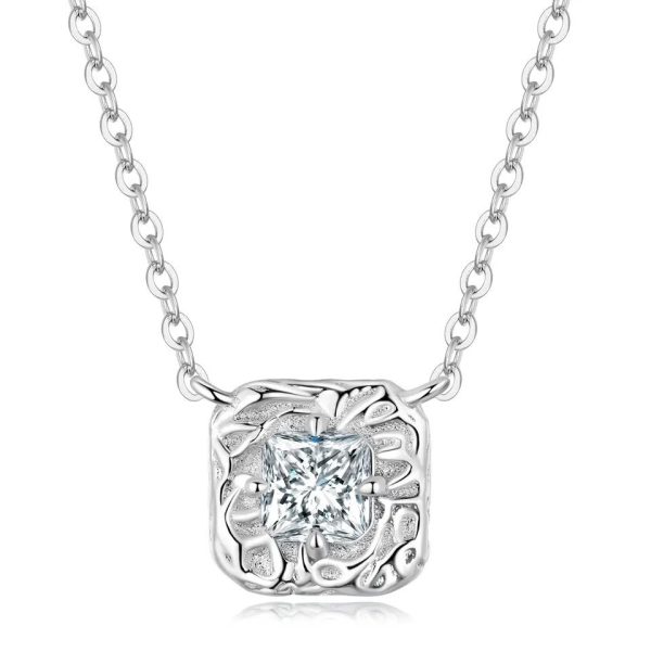 Vintage Square CZ Pendant Necklace