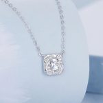 Vintage Square CZ Pendant Necklace