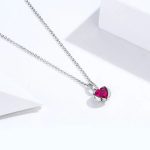 Red Heart Guardian Wings Pendant Necklace