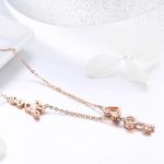 Key & Heard Rose Gold Pendant Necklace